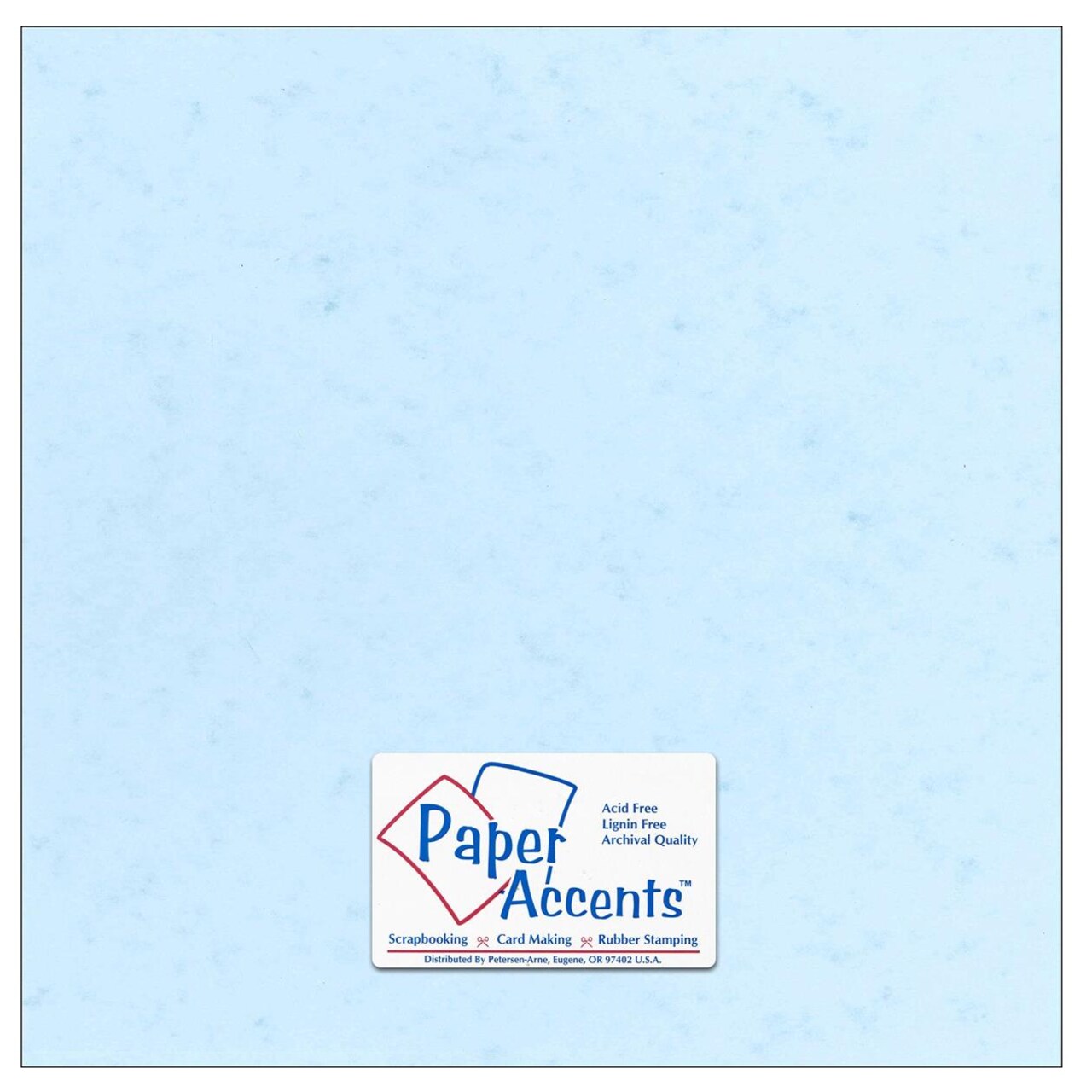 Accent Design Paper Accents Butcher Blue Premium Cardstock Pack – 12x12 in, 25 Sheets, 80lb Cover – Heavy Scrapbook Paper for Card Making, Invitations, Crafts & Die Cutting